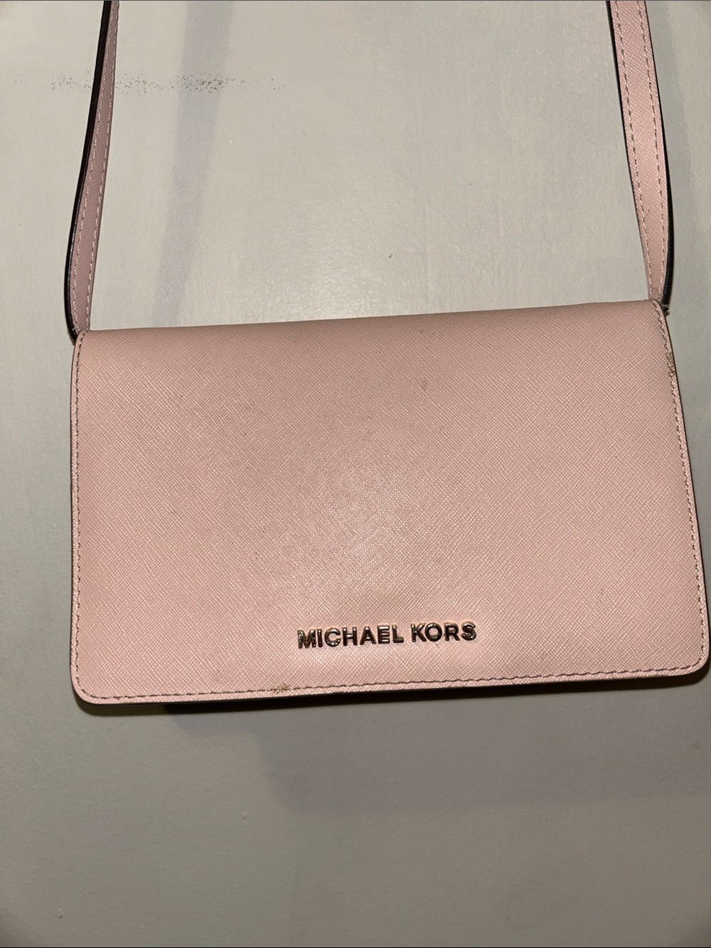 Michael Kors Blush Pink Leather Crossbody Bag